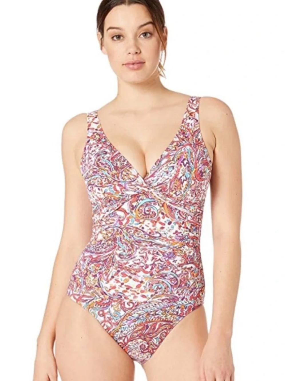 NEW Lauren Ralph Lauren Mystic Paisley One-Piece Swimsuit Size 12 Underwire NWT
